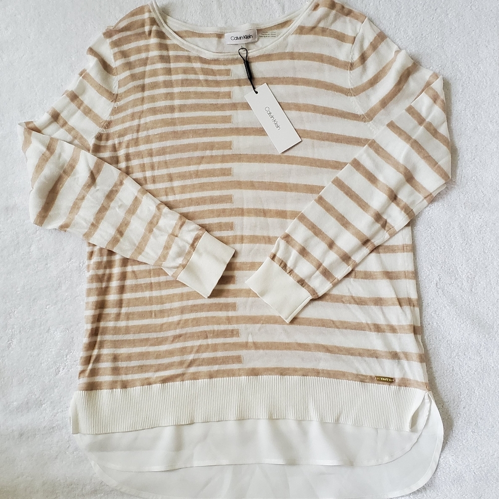 CALVIN KLEIN Striped Light Weight Sw…